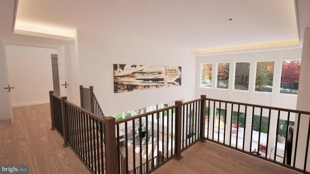 a view of a balcony with furniture