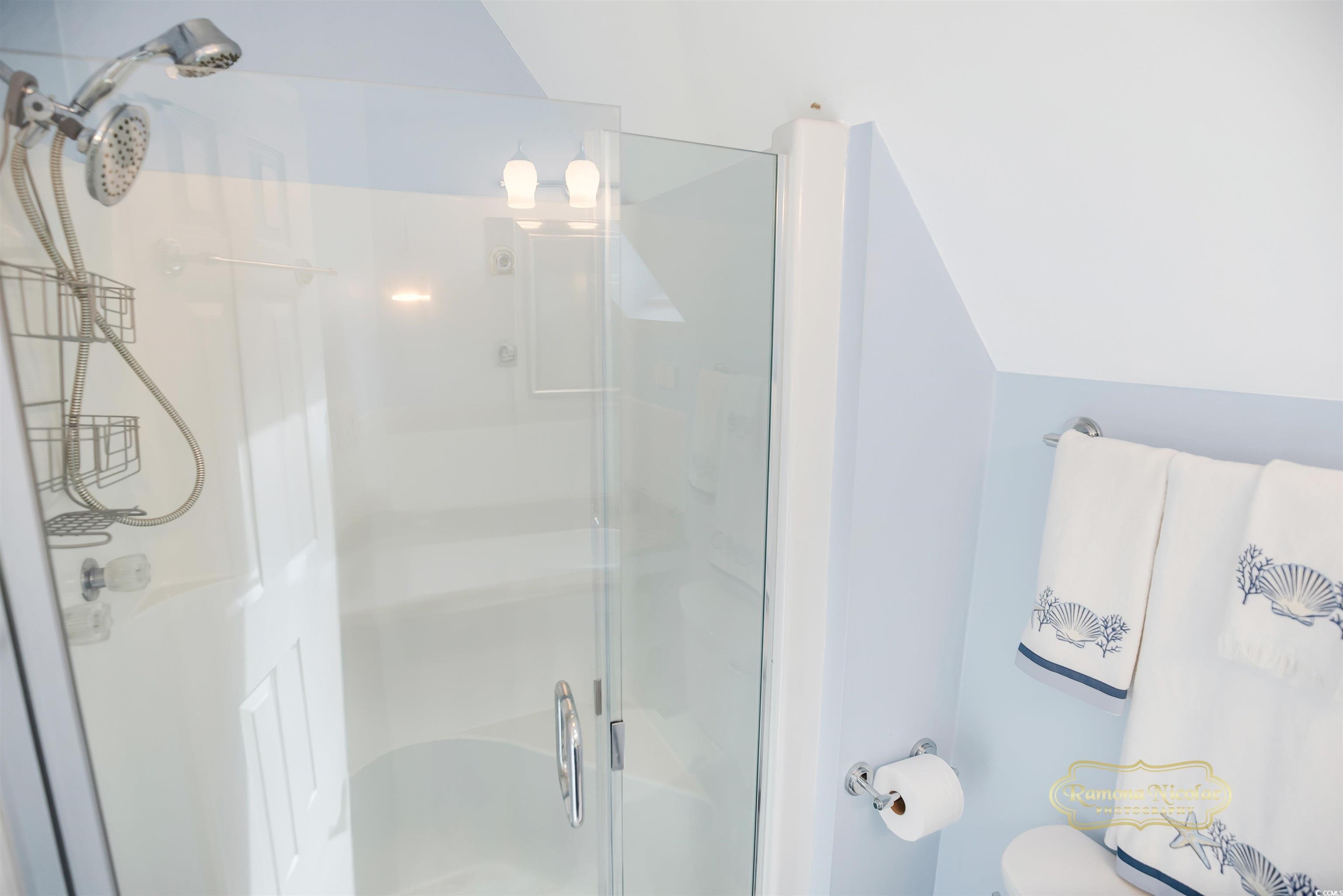 617 3rd Avenue South Surfside Beach, SC 29575 - Photo 24 of 36 Bathroom with toilet and walk in shower