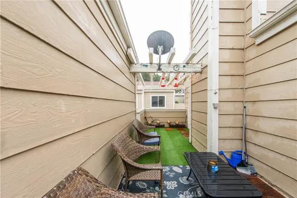 a view of outdoor seating space