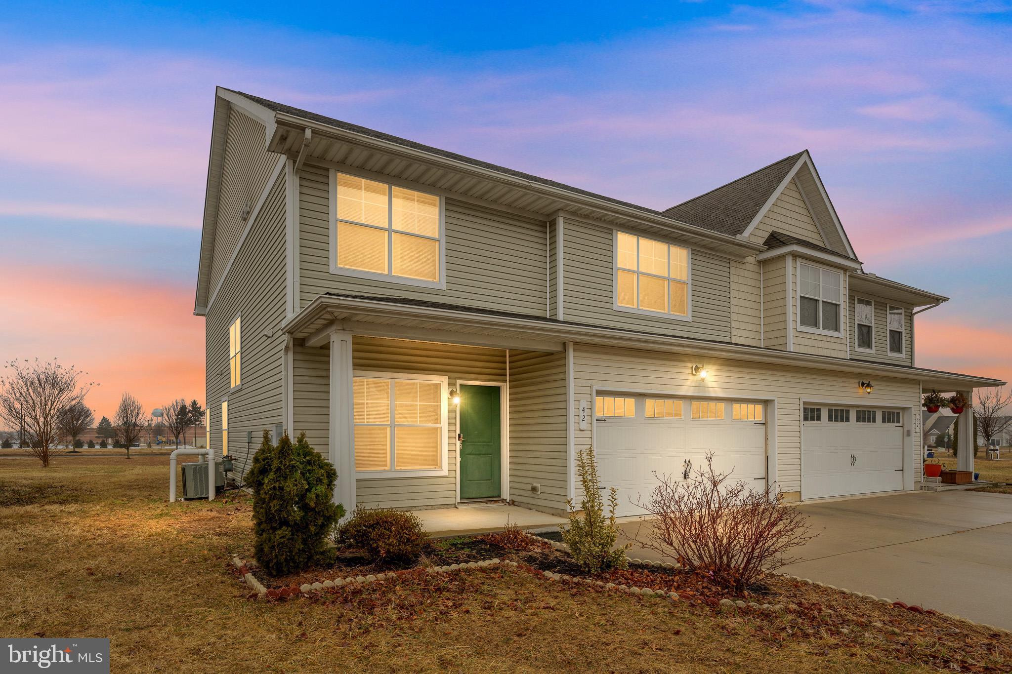 a front view of a house