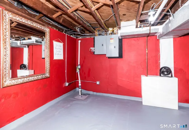 a view of swimming pool from a window