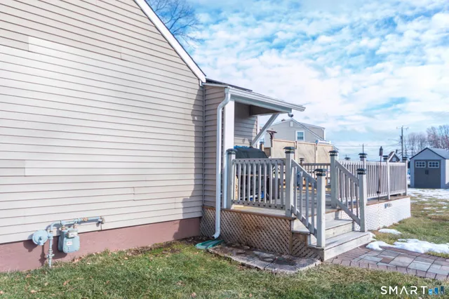 a view of a porch with a yard