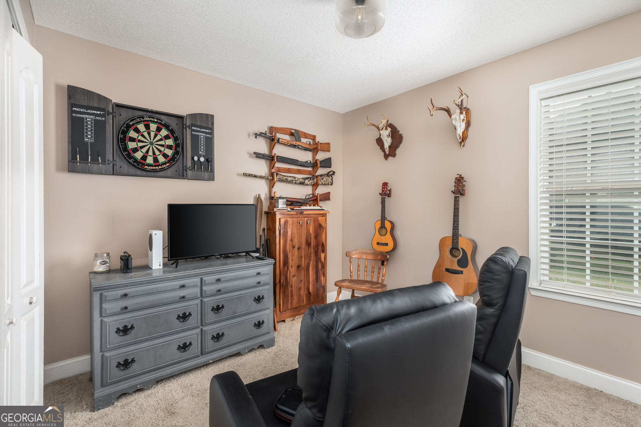 105 Galloway Street Kathleen, GA 31047 - Photo 27 of 35 a view of a workspace with furniture and a flat screen tv