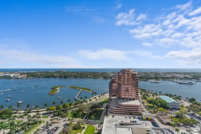 an aerial view of a city