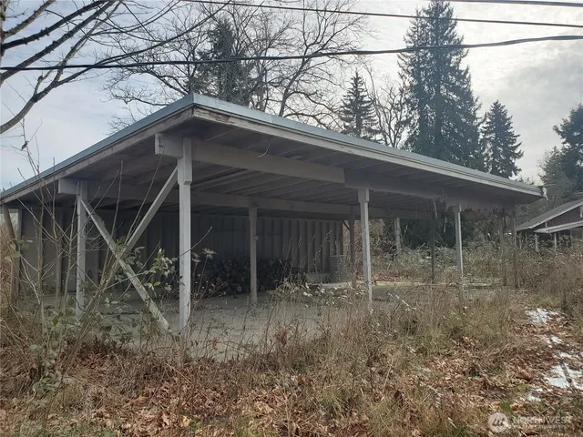 a view of street with green space