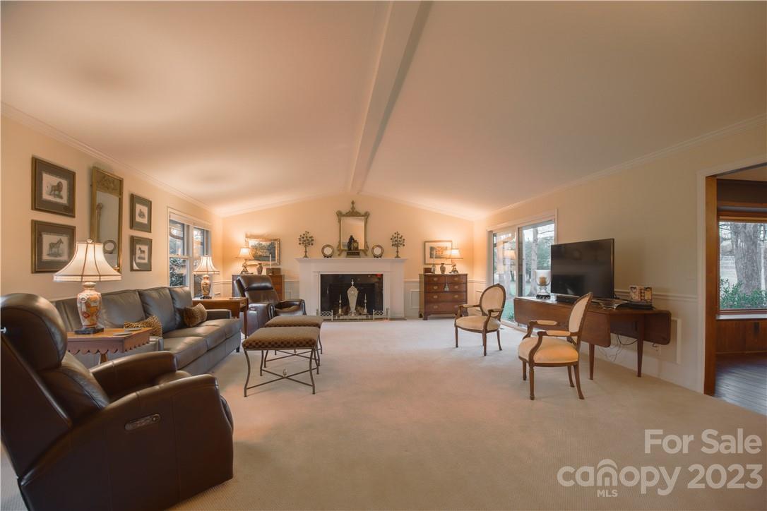 205 Hooper Creek Road Tryon, NC 28782 - Photo 10 of 45 a living room with furniture a fireplace and a flat screen tv