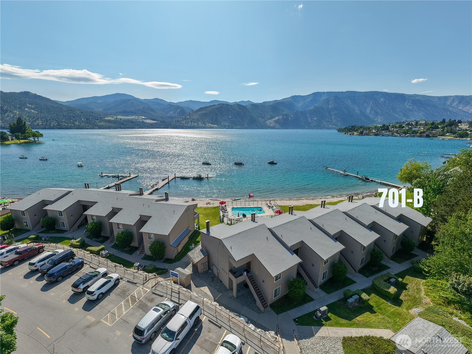 1 Lakeside 701-b Manson, WA 98831 - Photo 2 of 36 an aerial view of a house with a garden