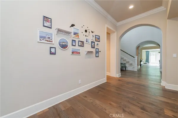 a view of livingroom with furniture and wooden floor