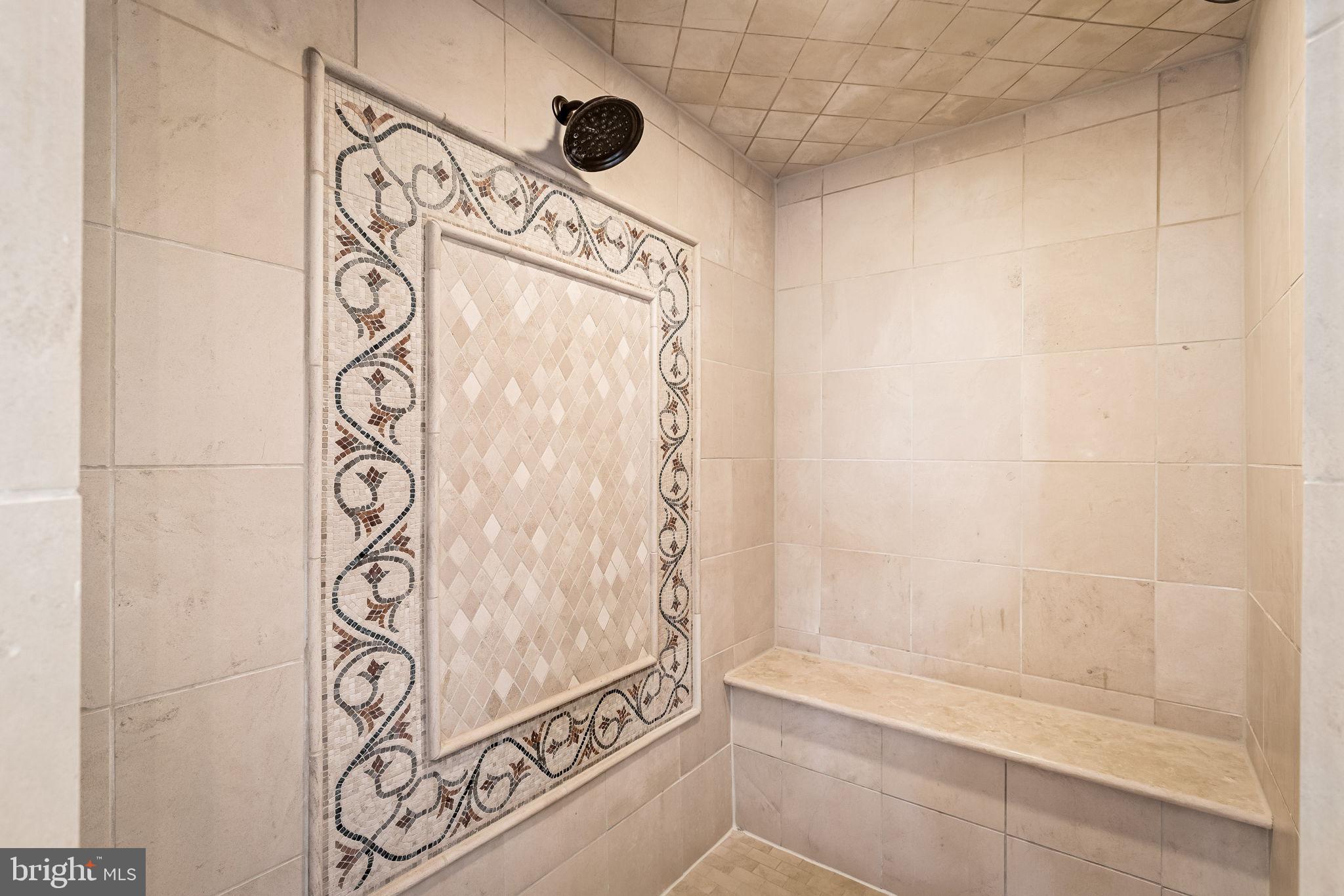 905 Hayfields Road Cockeysville, MD 21030 - Photo 30 of 69 Custom mosaic tile surround in walk-in shower