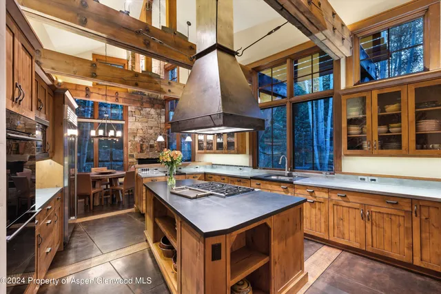 a outdoor space with lots of counter space