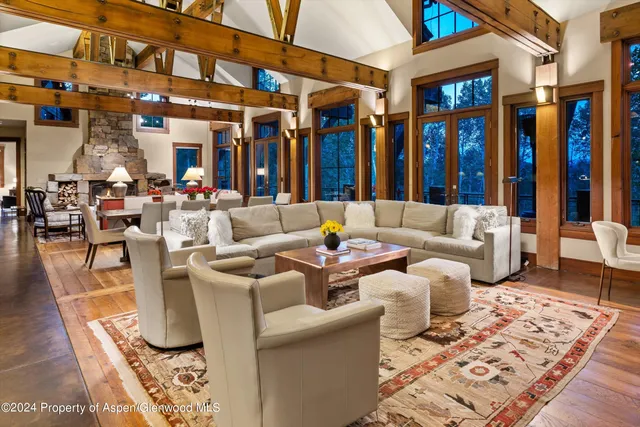 a building outdoor space with patio furniture