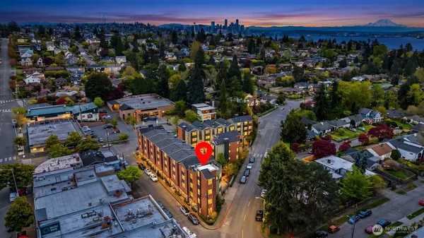 an aerial view of multiple house