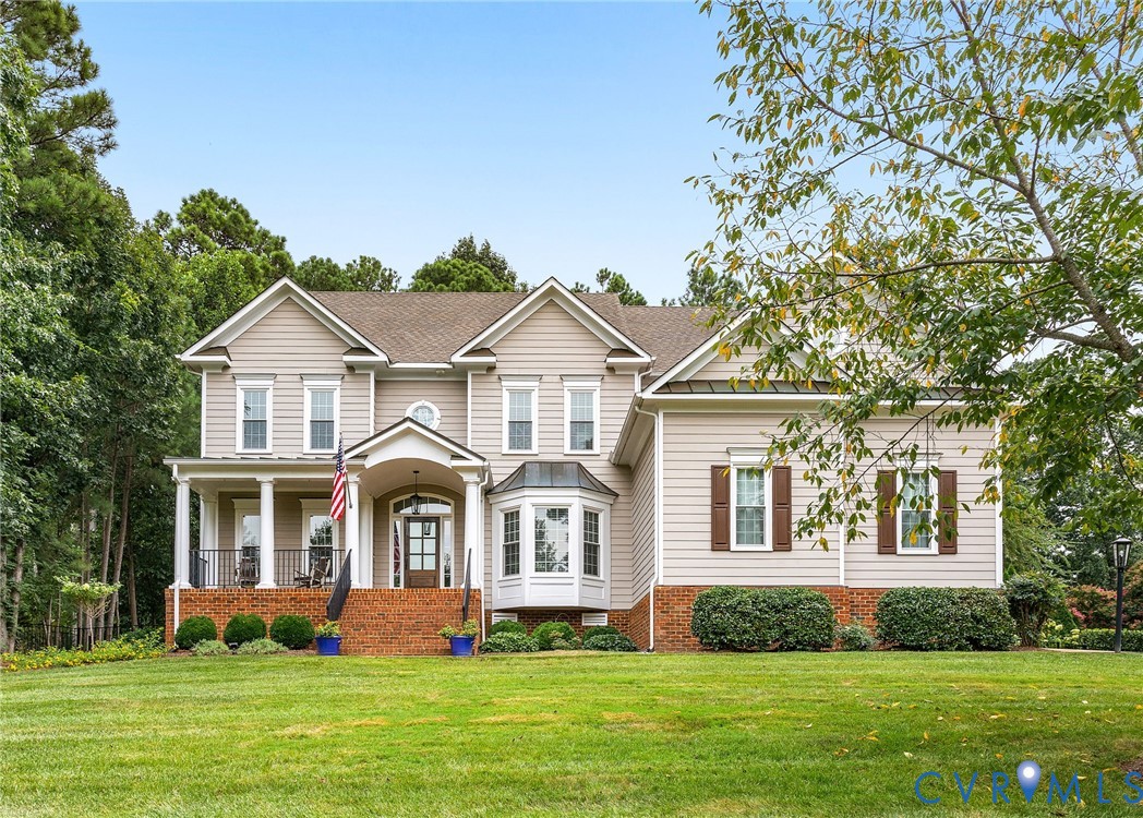 2319 Founders Bridge Road Midlothian, VA 23113 - Photo 2 of 50 View of front of house with a front yard, covered