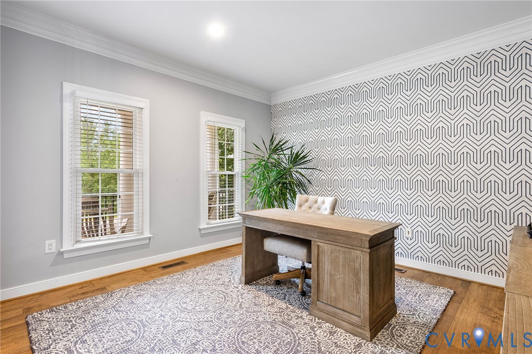 2319 Founders Bridge Road Midlothian, VA 23113 - Photo 21 of 50 Office space featuring crown molding and wood fini