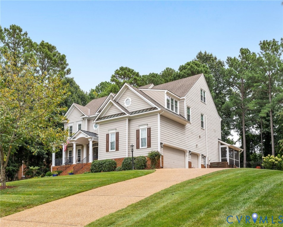 2319 Founders Bridge Road Midlothian, VA 23113 - Photo 3 of 50 View of front of home with a garage, driveway, a f