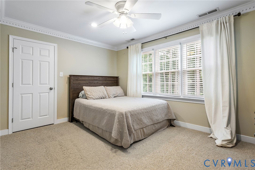 2319 Founders Bridge Road Midlothian, VA 23113 - Photo 35 of 50 Carpeted bedroom with ornamental molding and a cei
