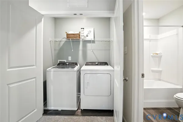 a room with storage and utility