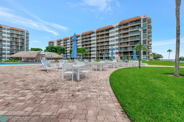 a view of building with garden