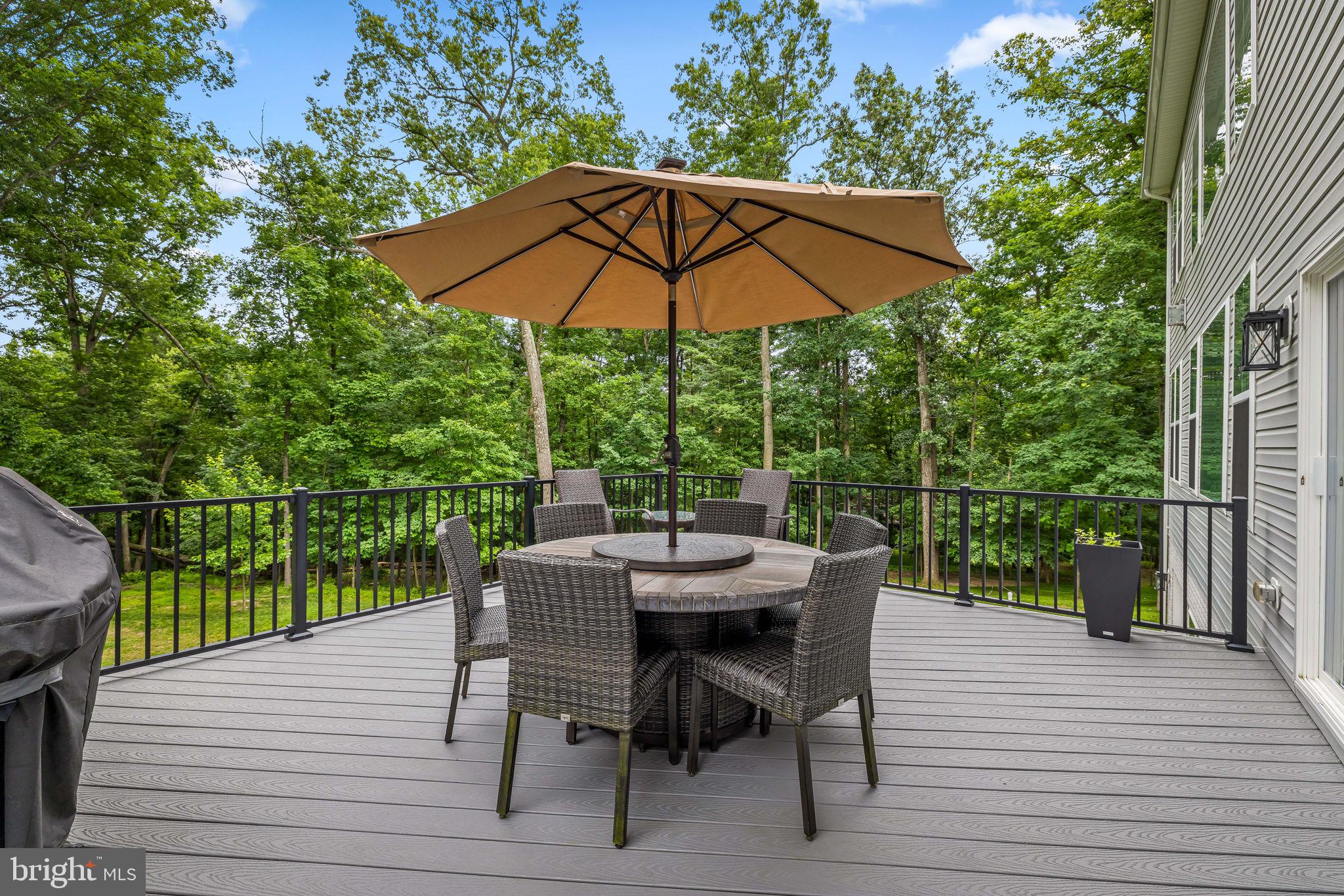 14536 Black Ankle Road Mount Airy, MD 21771 - Photo 11 of 41 Serene deck with lush green backdrop.