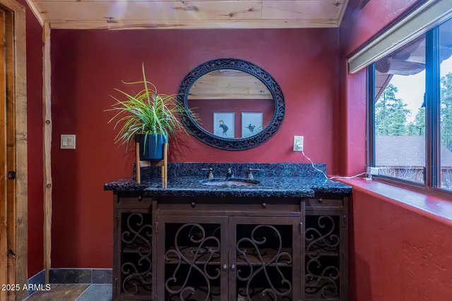 a view of a lake from a yard