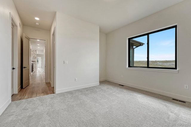 an empty room with a window