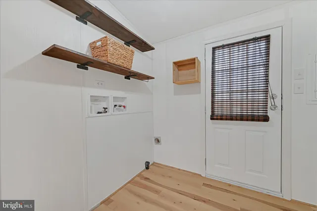 a view of small space with closet