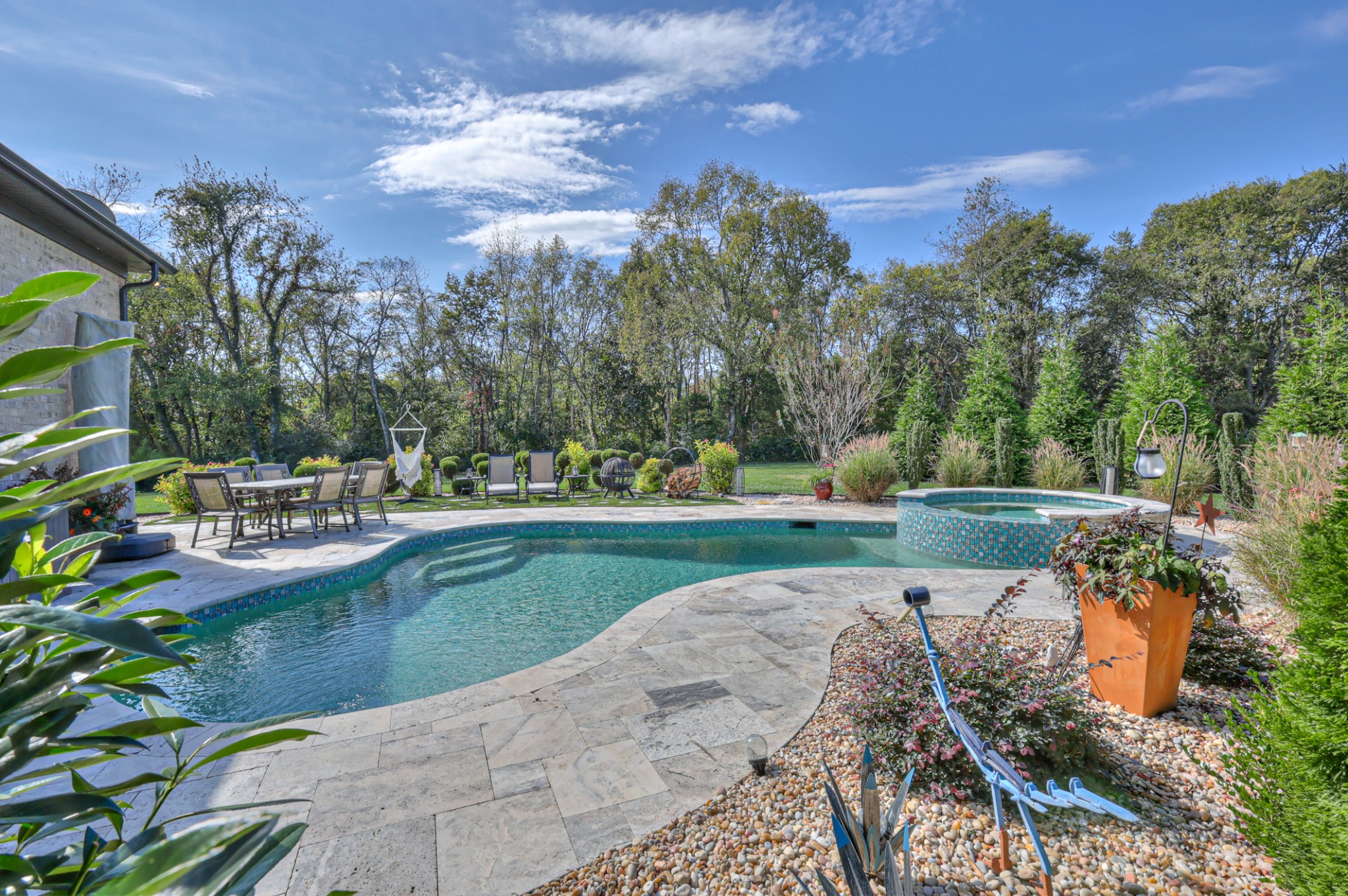 8019 Burning Tree Farms Road Arrington, TN 37014 - Photo 37 of 47 a view of a swimming pool with a patio
