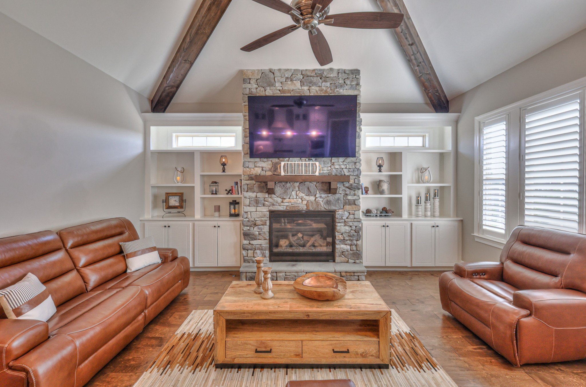 8019 Burning Tree Farms Road Arrington, TN 37014 - Photo 10 of 47 a living room with furniture fireplace and window