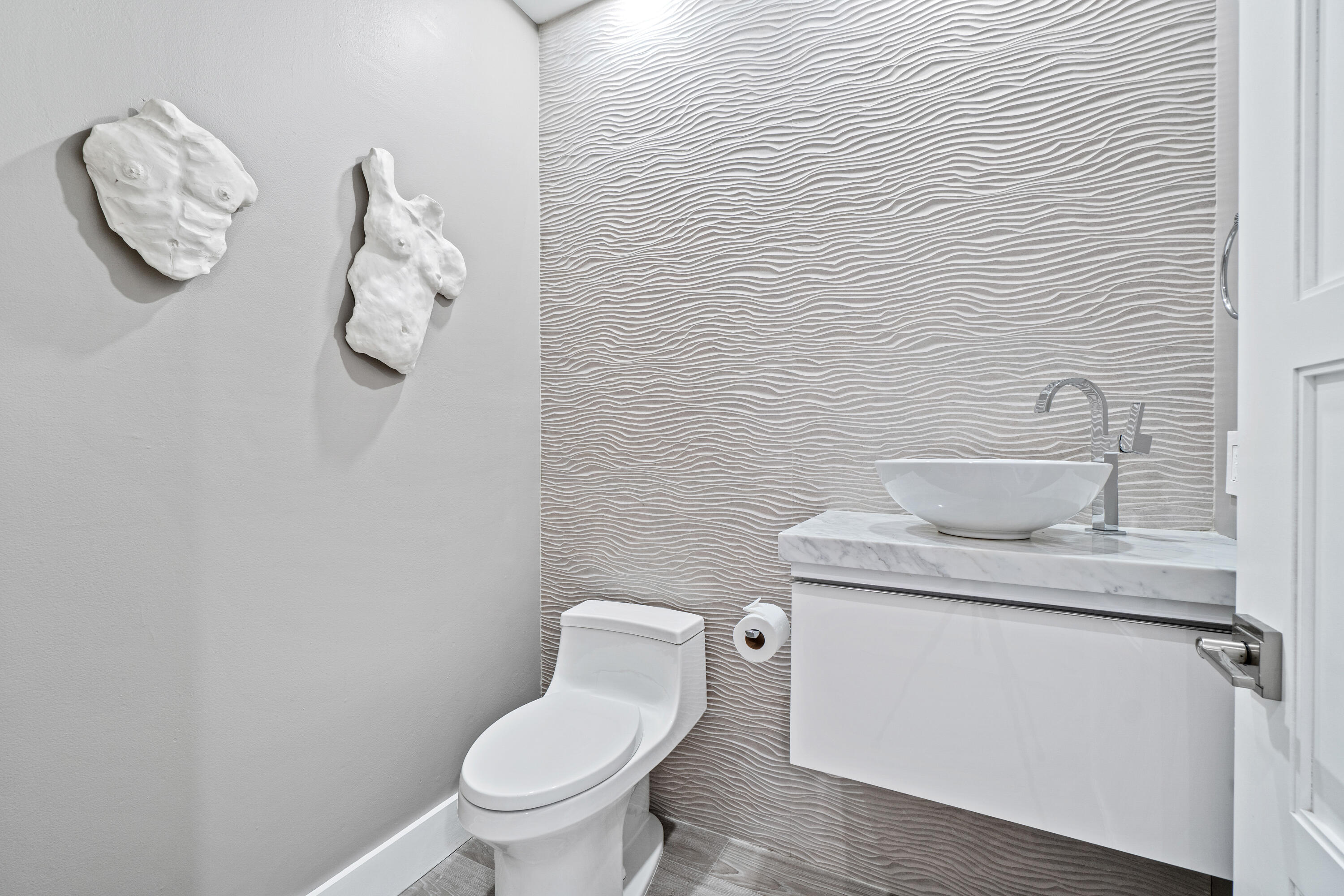 6308 Graycliff Drive, Unit B Boca Raton, FL 33496 - Photo 17 of 29 a bathroom with a toilet and a sink