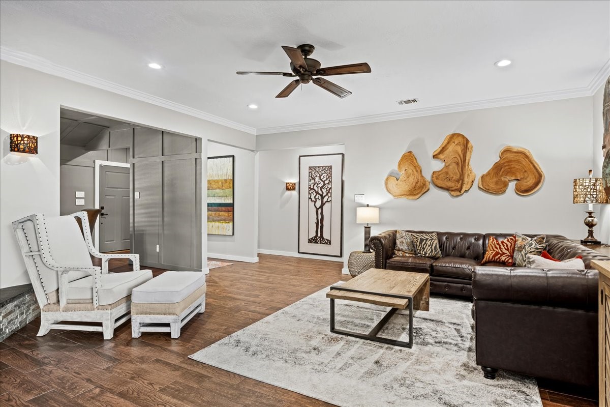 1502 Reimer Street Brenham, TX 77833 - Photo 8 of 30 a living room with furniture and a rug