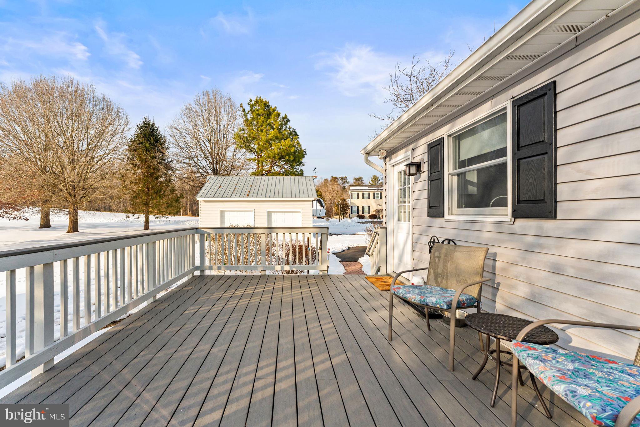 3460 Indian Run Road Amissville, VA 20106 - Photo 42 of 57 Sunny deck overlooking a winter landscape.