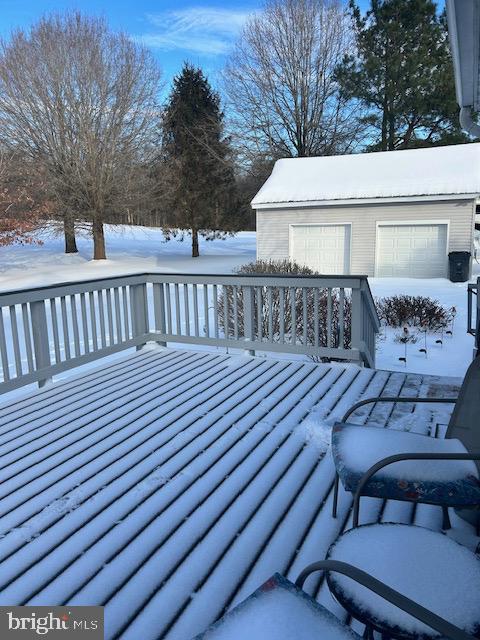 3460 Indian Run Road Amissville, VA 20106 - Photo 49 of 57 Snow-covered deck with serene winter view.