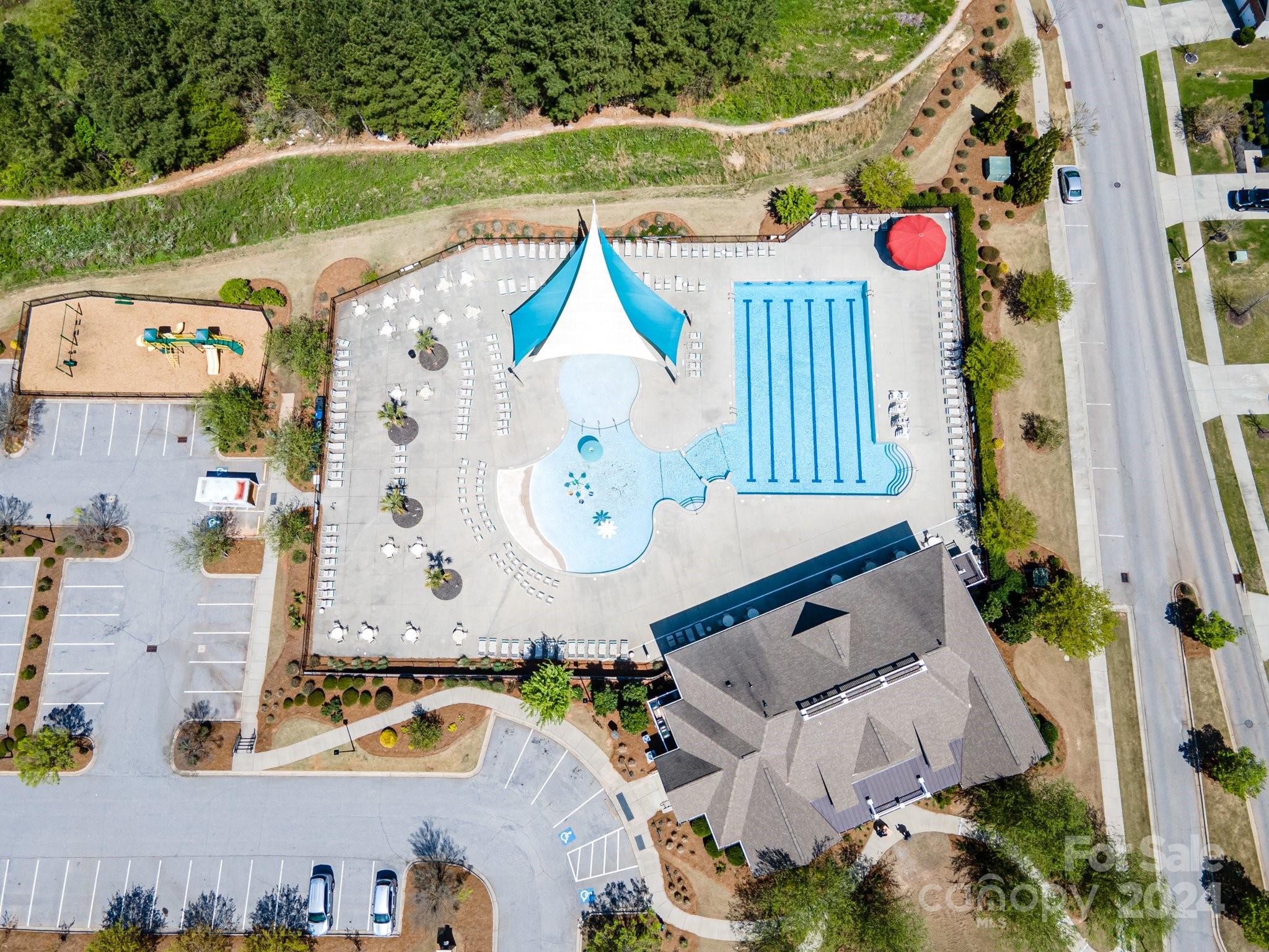 4239 Merrivale Drive Lancaster, SC 29720 - Photo 30 of 33 an aerial view of a house with a swimming pool