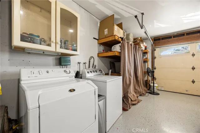 a view of an outside dining space with furniture