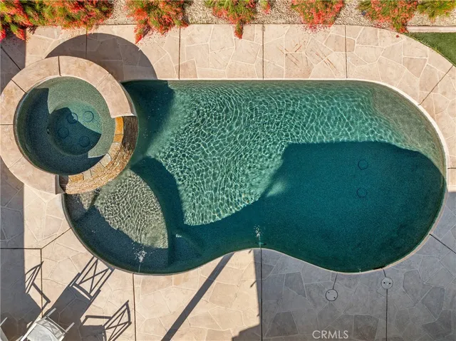 an aerial view of a house having outdoor space