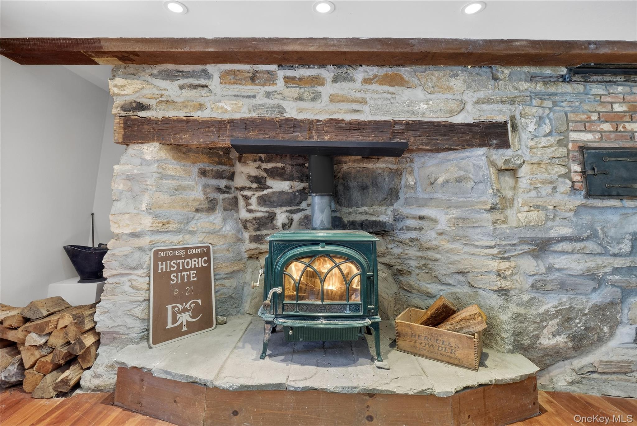 168 Old Rte 55 Pawling, NY 12564 - Photo 30 of 50 Fireplace in lower level with wood burning stove insert