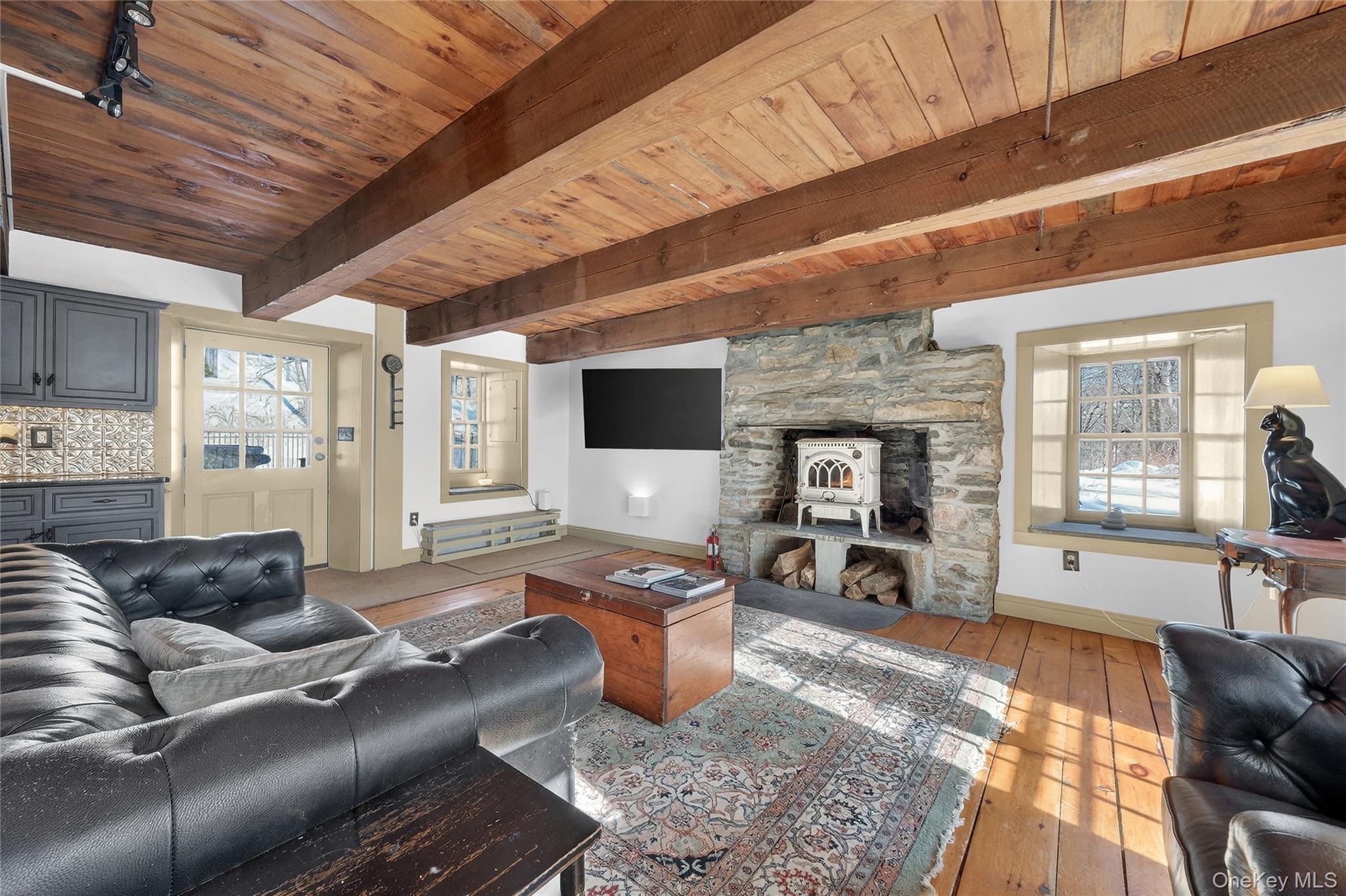 168 Old Rte 55 Pawling, NY 12564 - Photo 6 of 50 Living Room with fireplace and wood burning stove insert
