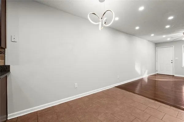 a view of room with stairs