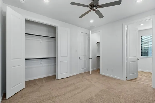 a close view of closet