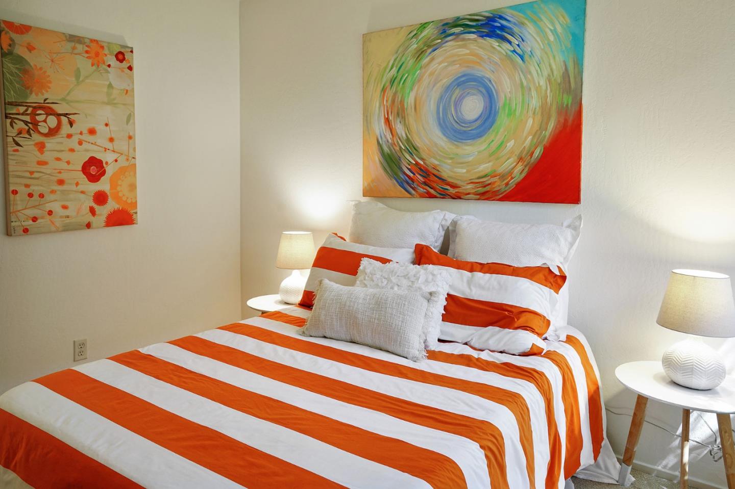 1775 Hunt Drive Burlingame, CA 94010 - Photo 36 of 37 a bedroom with a bed and painting on the wall