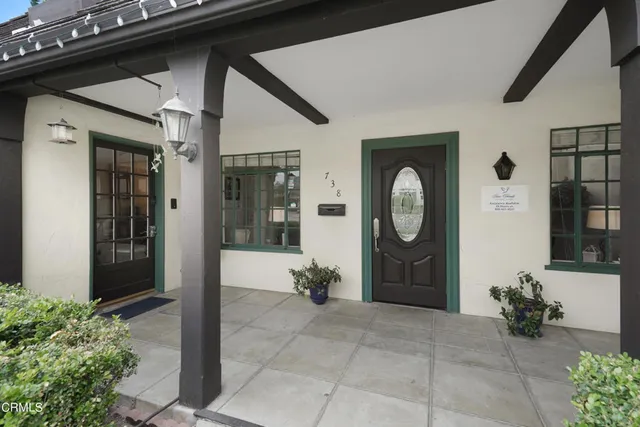 a front view of a house