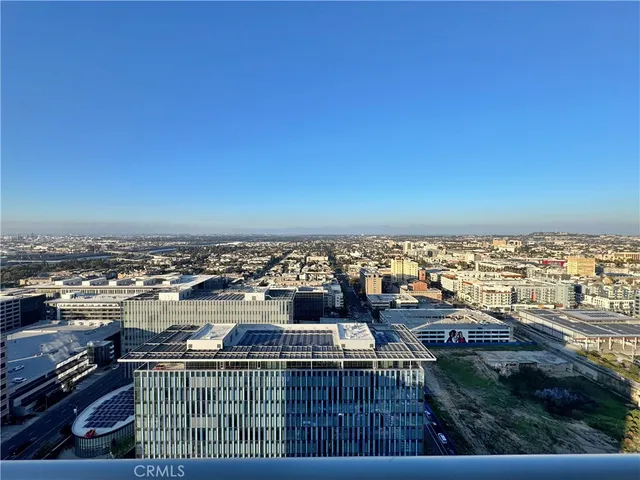 a view of a city from a balcony