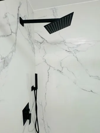 a close view of shower tap