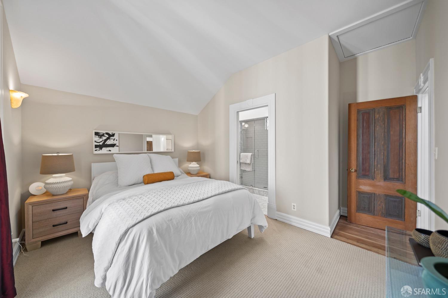 1 Cottage Row San Francisco, CA 94115 - Photo 13 of 52 a bedroom with a bed and a view of bedroom