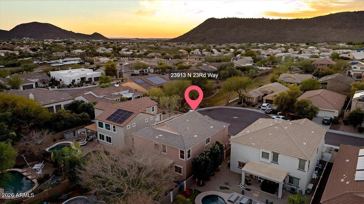 23913 North 23rd Way Phoenix, AZ 85024 - Photo 7 of 55 Aerial View of Cul-De-Sac Home