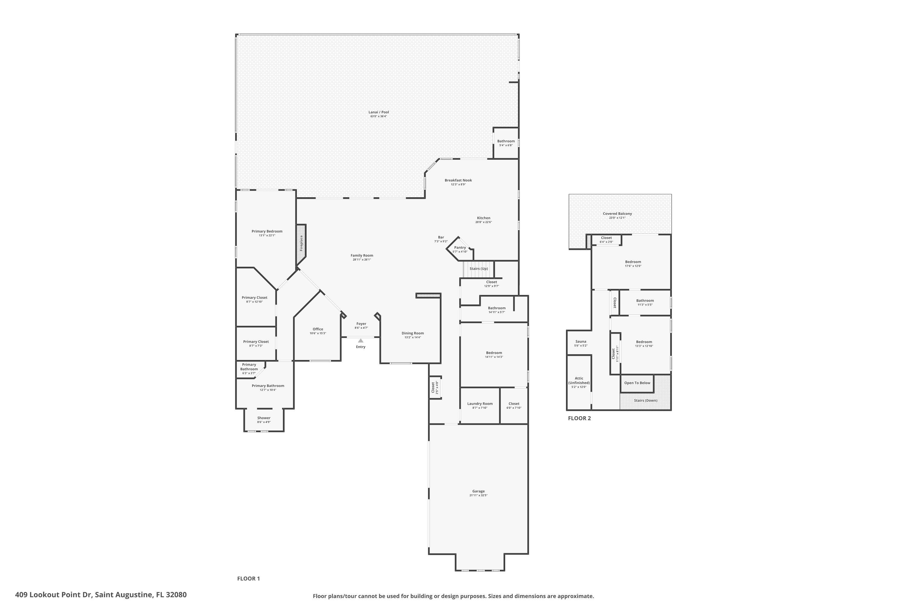 409 Lookout Point Drive St. Augustine, FL 32080 - Photo 90 of 90 View of floor plan / room layout