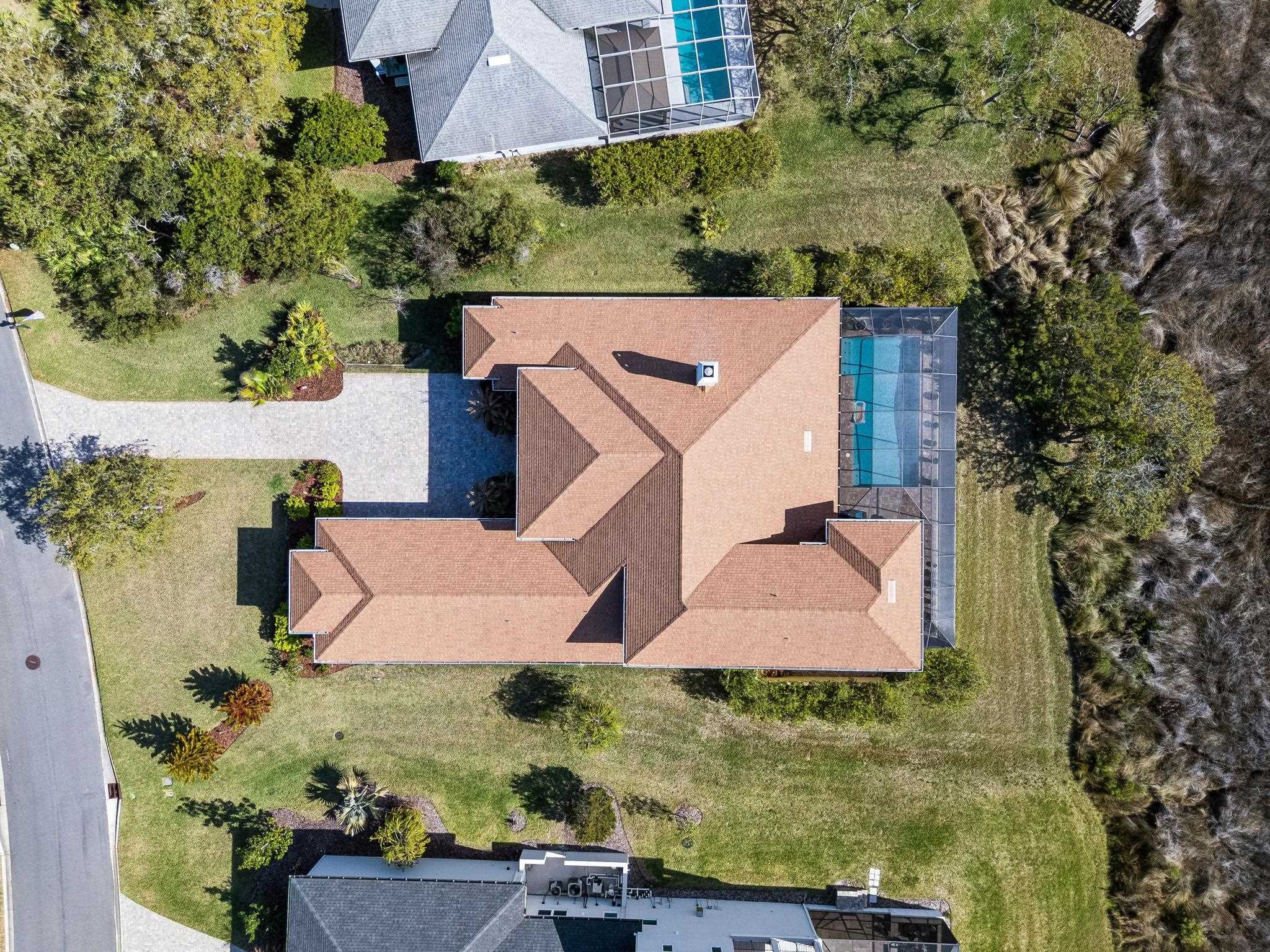 409 Lookout Point Drive St. Augustine, FL 32080 - Photo 77 of 90 an aerial view of house with yard swimming pool and outdoor seating
