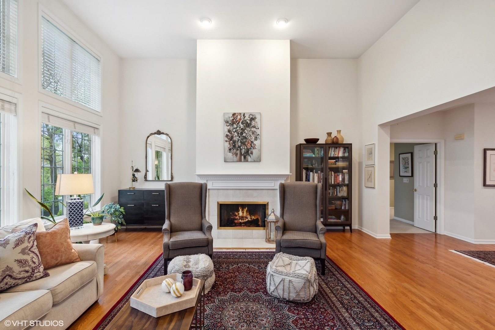 2013 Royal Ridge Drive Northbrook, IL 60062 - Photo 9 of 43 a living room with furniture fireplace and flat screen tv