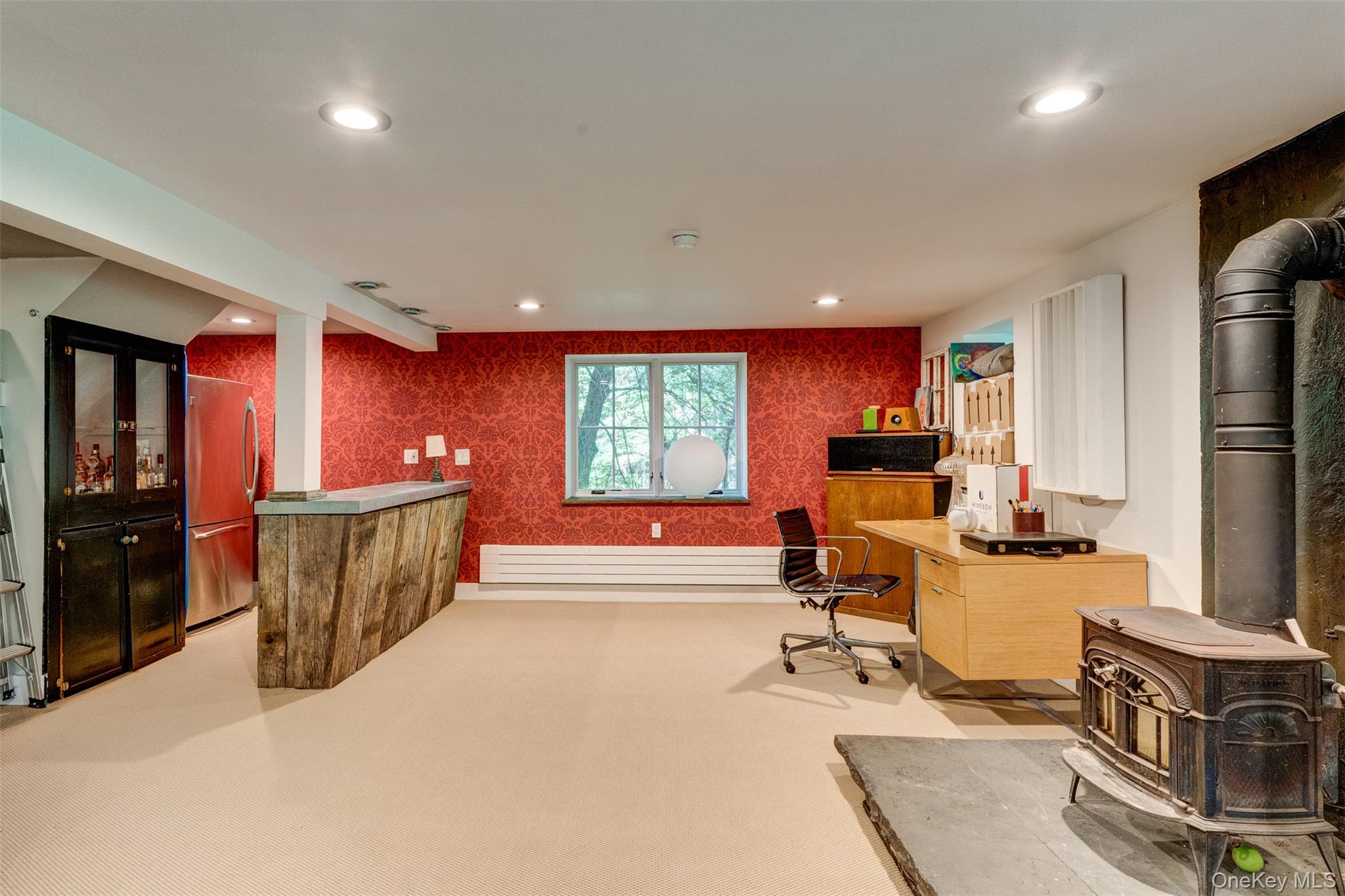 39 Deep Hollow Hill Road Narrowsburg, NY 12764 - Photo 31 of 47 a living room with furniture a window and a flat screen tv