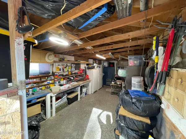 a view of storage and utility room
